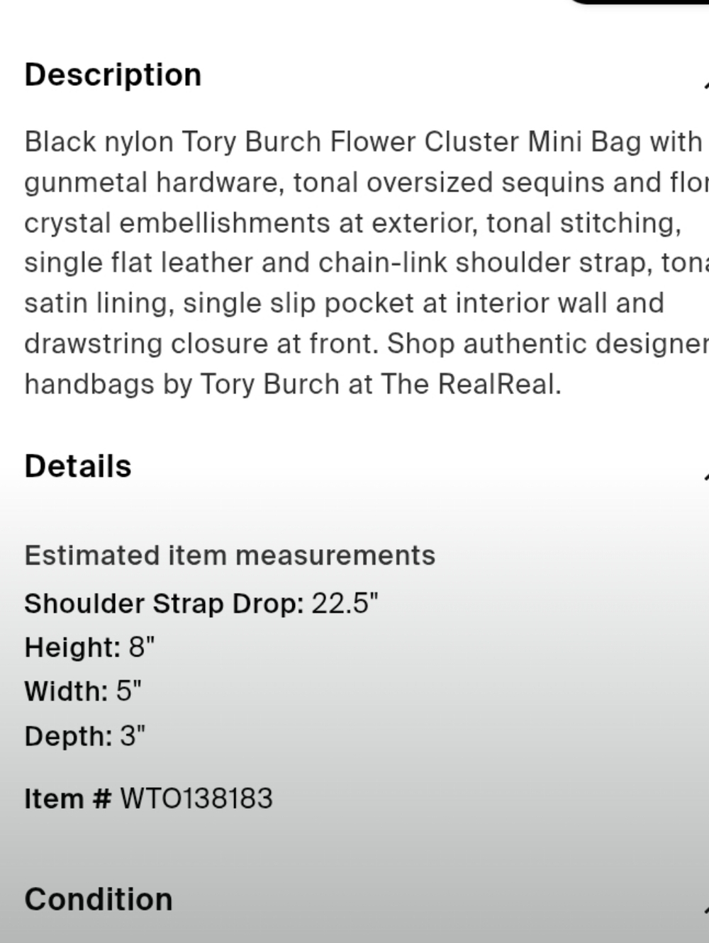 Tory Burch-Mini Flower Cluster Bead Stone Palettes Satin Crossbody Bag 🖤 - Picture 15 of 15